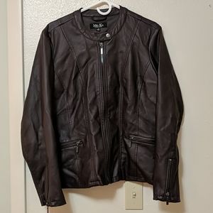 Chocolate Brown Pleather Jacket